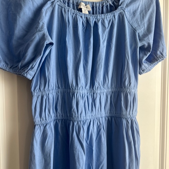 J. Crew Blue Gathered Dress - Picture 5 of 6